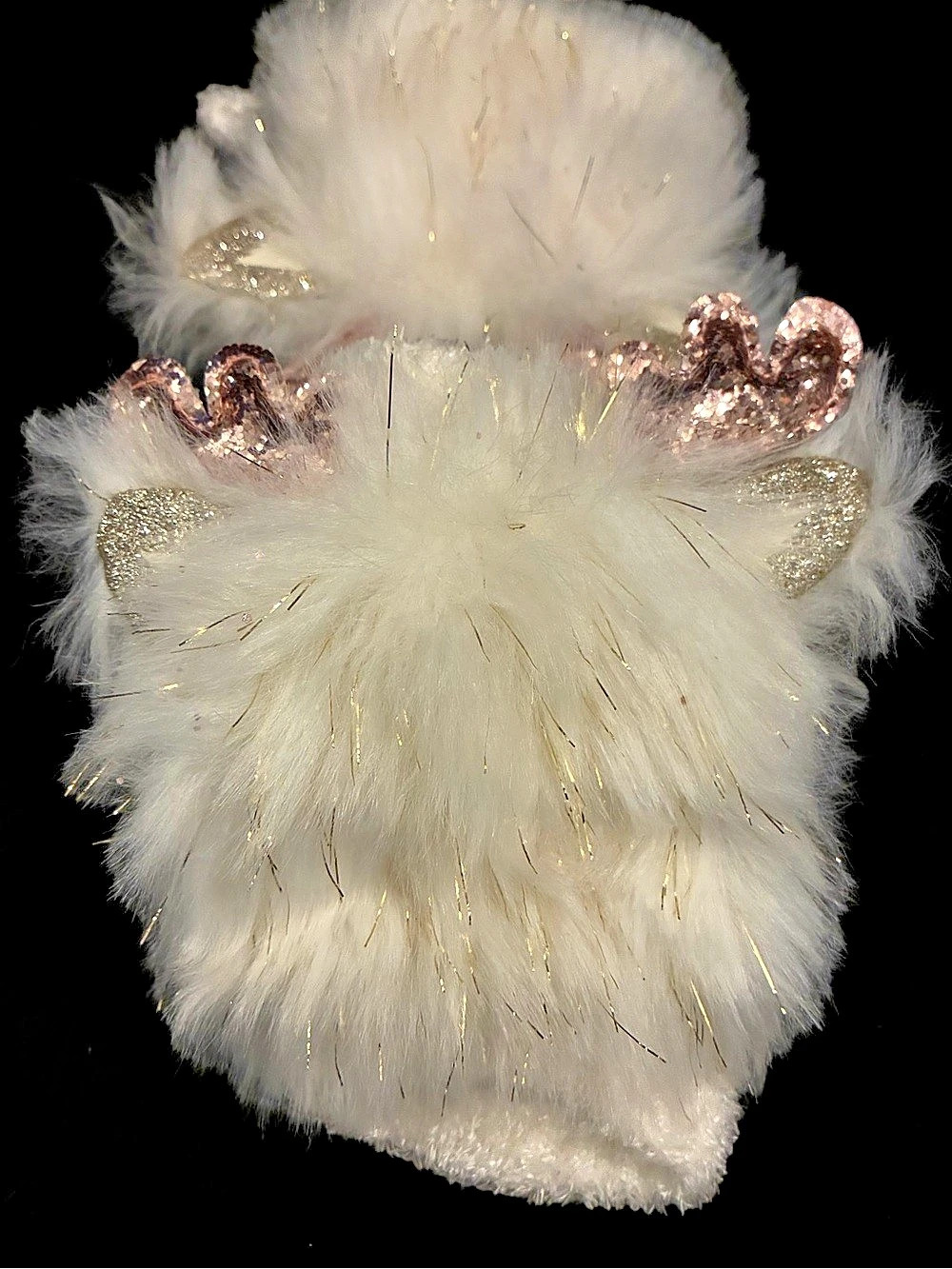 Justice Faux Fur Sequin Gloves NWT